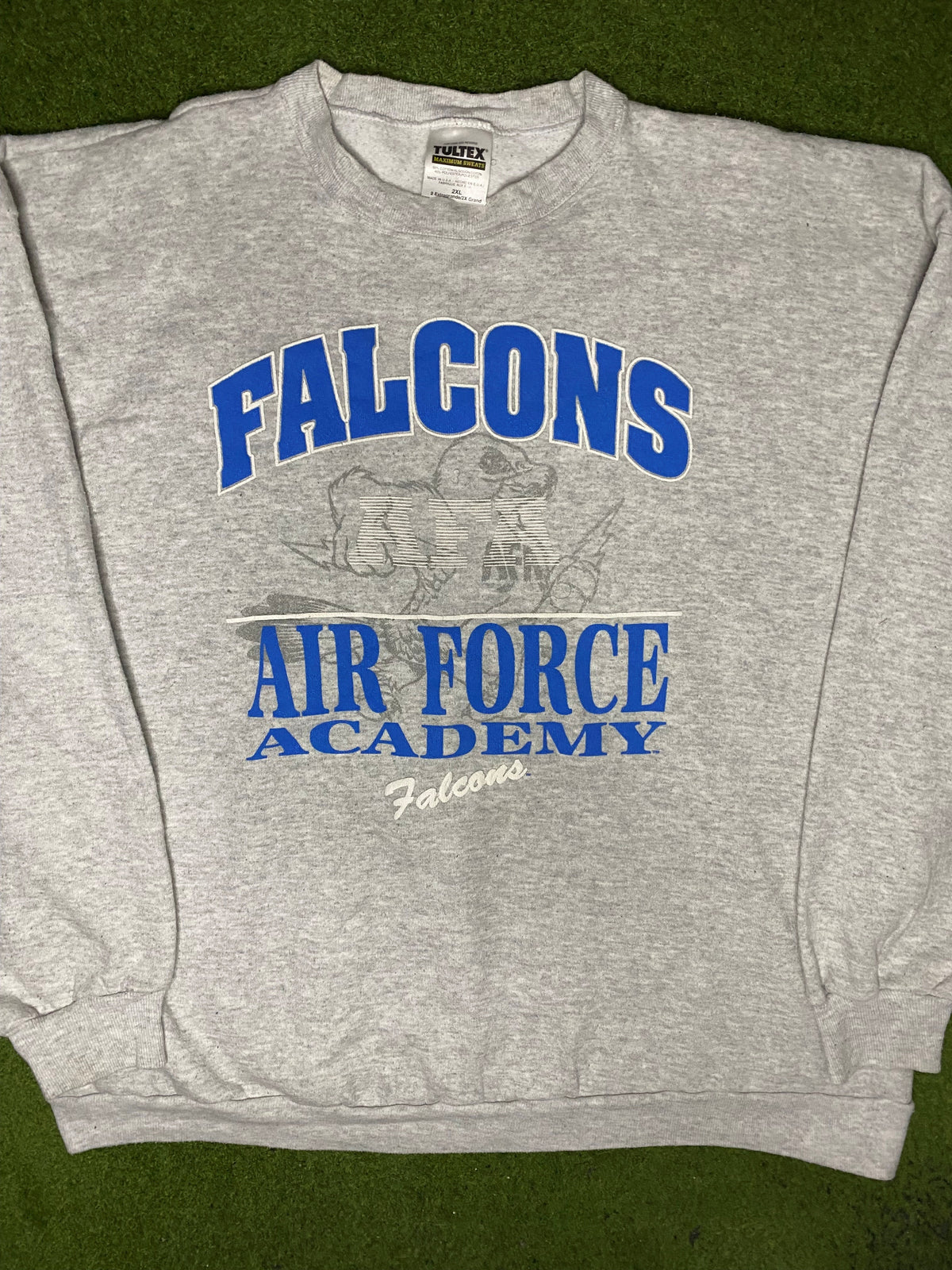 90s Air Force Falcons - Vintage Military College Sweatshirt (2XL) - Gametime Vintage