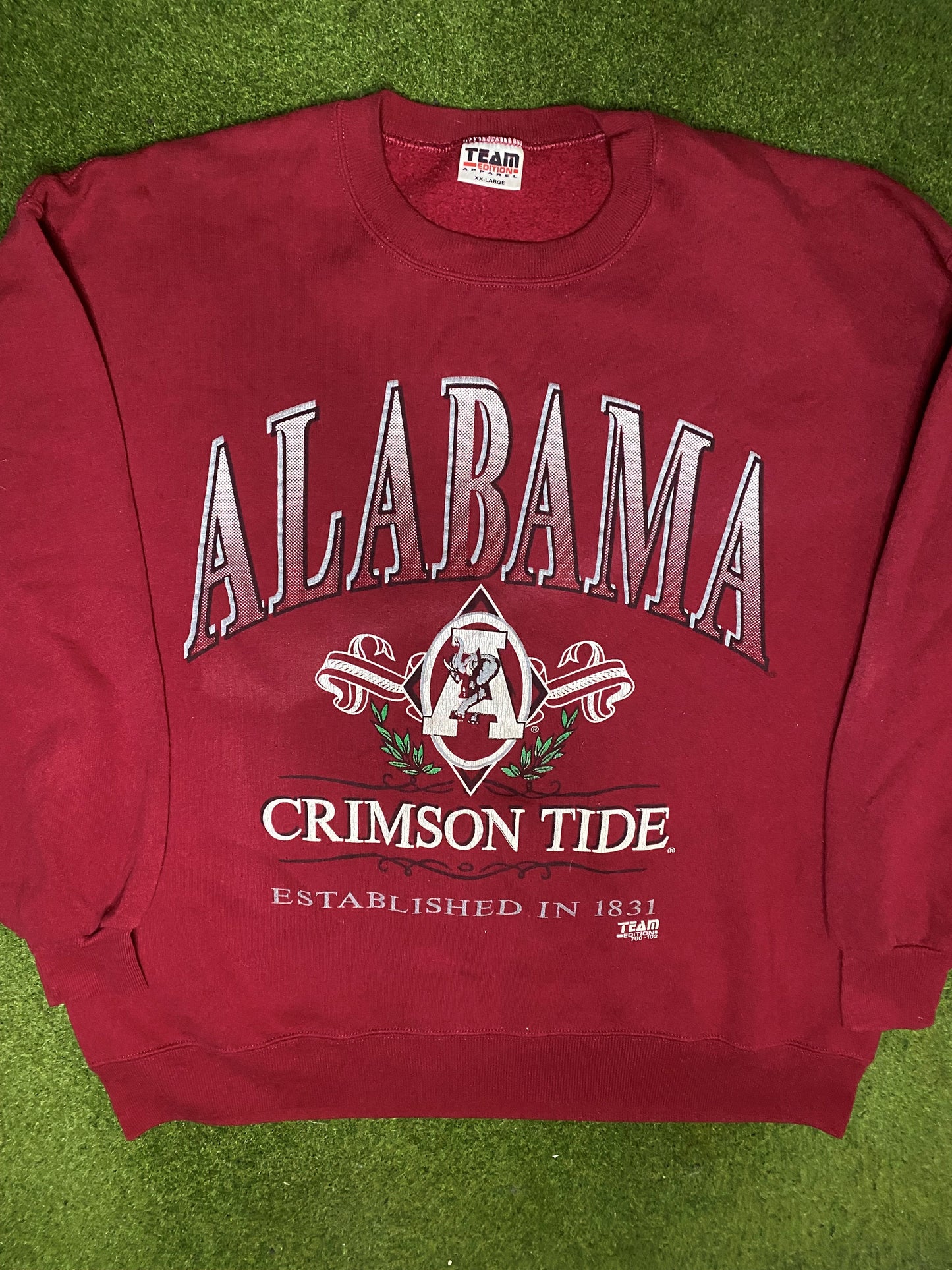 90s Alabama Crimson Tide - Vintage College Sweatshirt (2XL) - Gametime Vintage