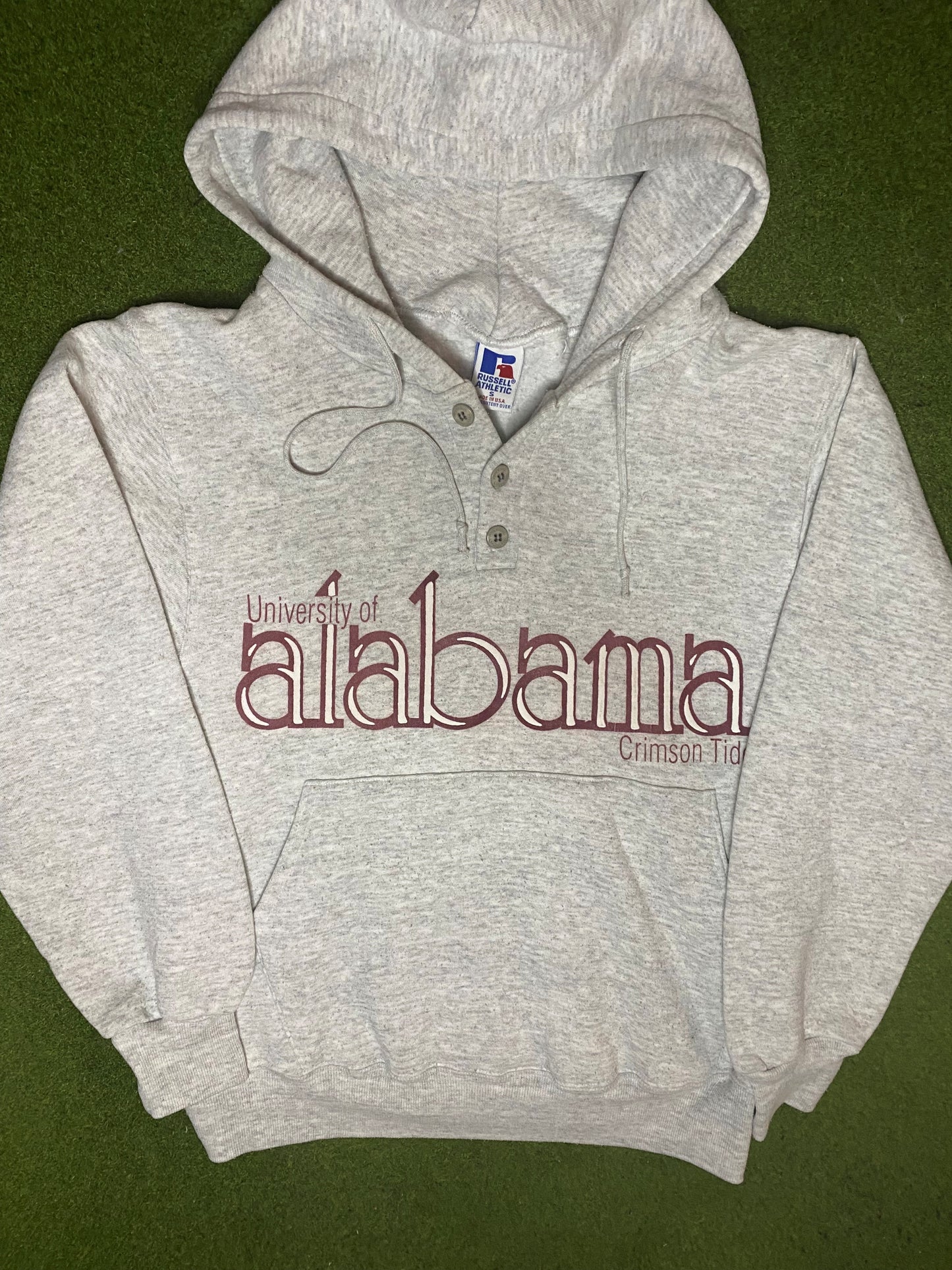 90s Alabama Crimson Tide - Vintage College Hoodie (Small) - Gametime Vintage