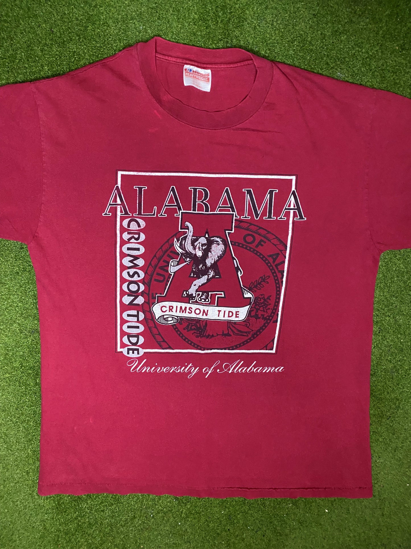 90s Alabama Crimson Tide - Vintage College Tee (Large) - Gametime Vintage