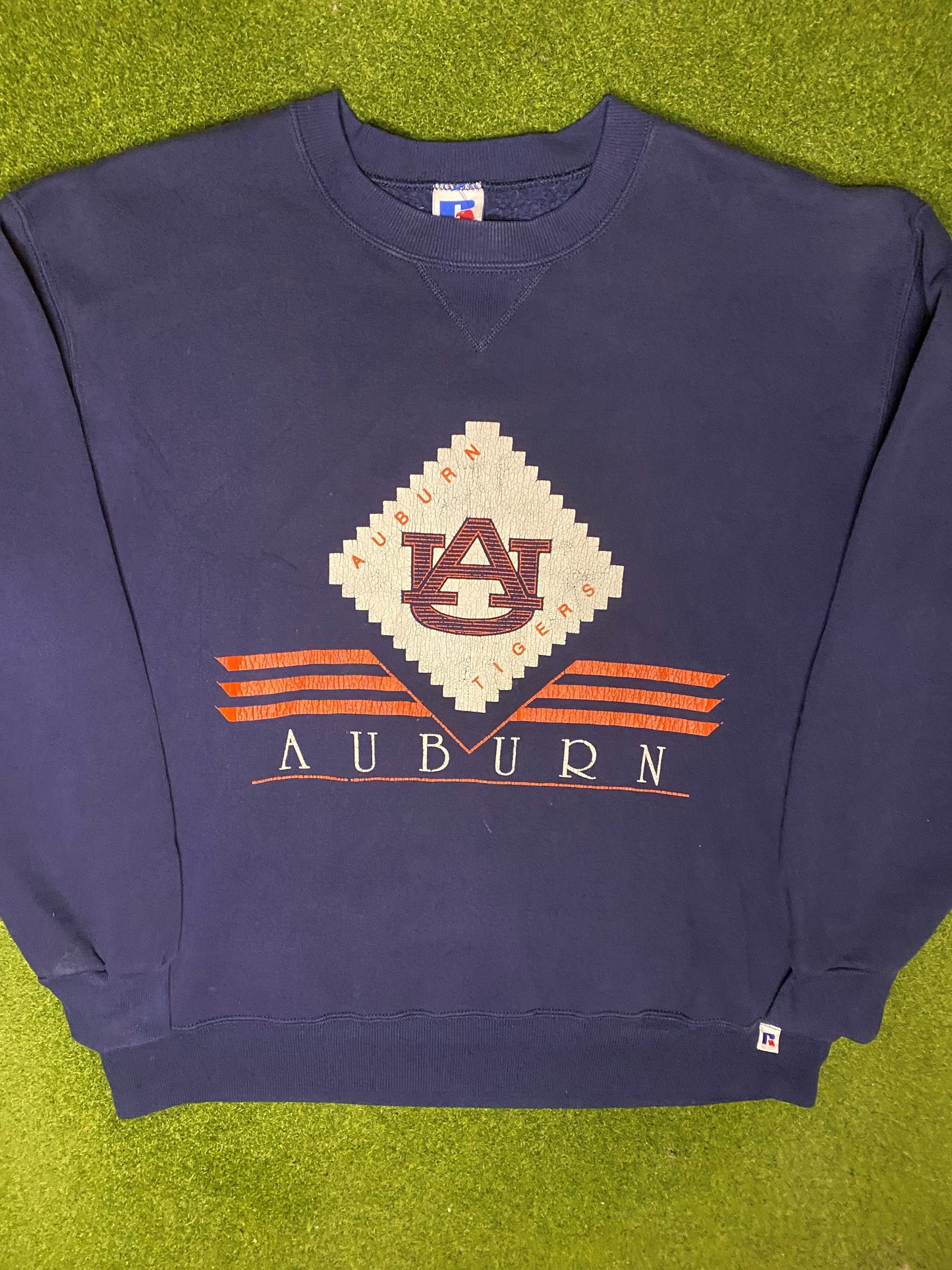 90s Auburn Tigers - Vintage College Sweatshirt (Large) - Gametime Vintage