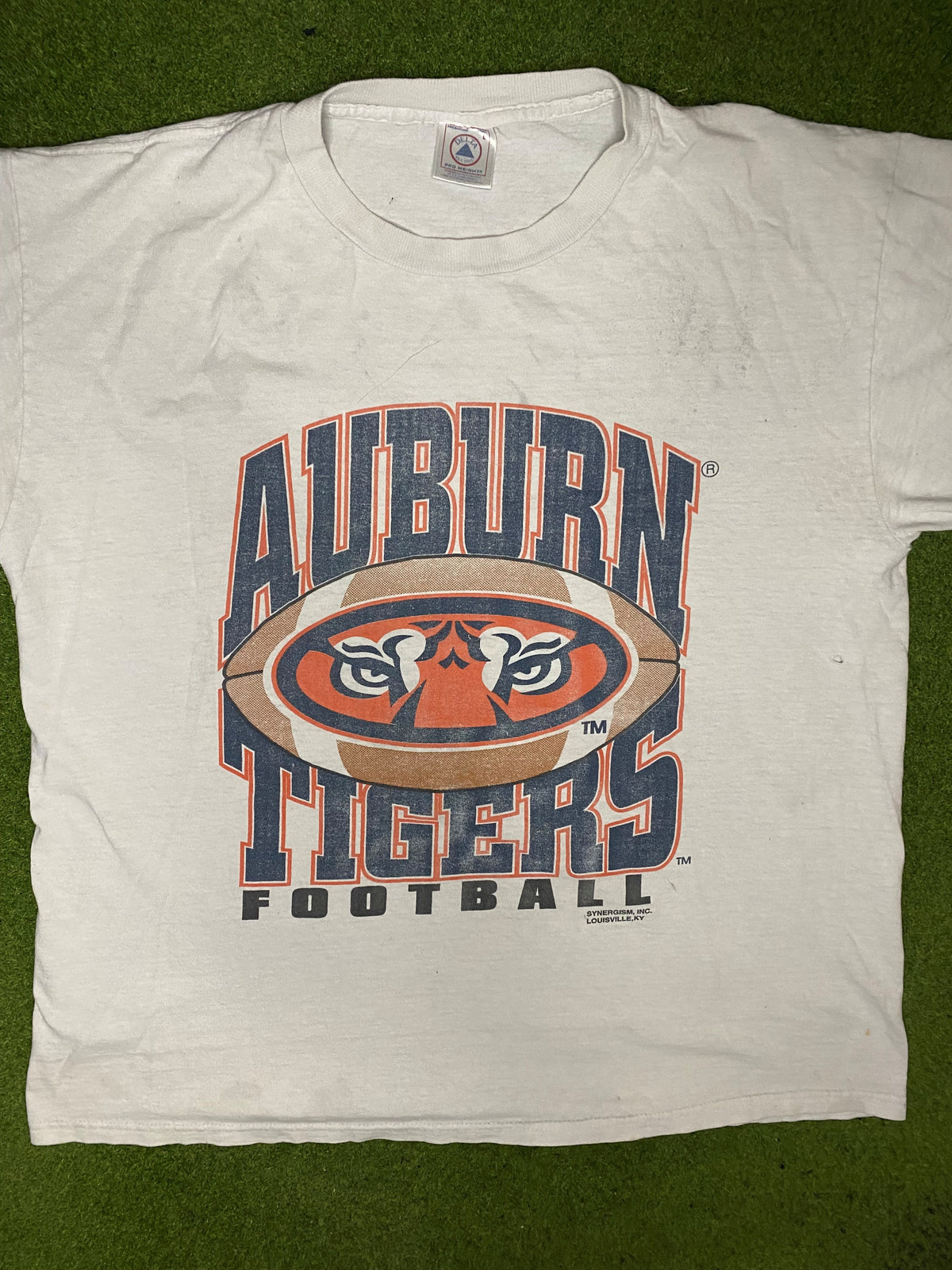 90s Auburn Tigers - Vintage College Tee Shirt (Large) - Gametime Vintage