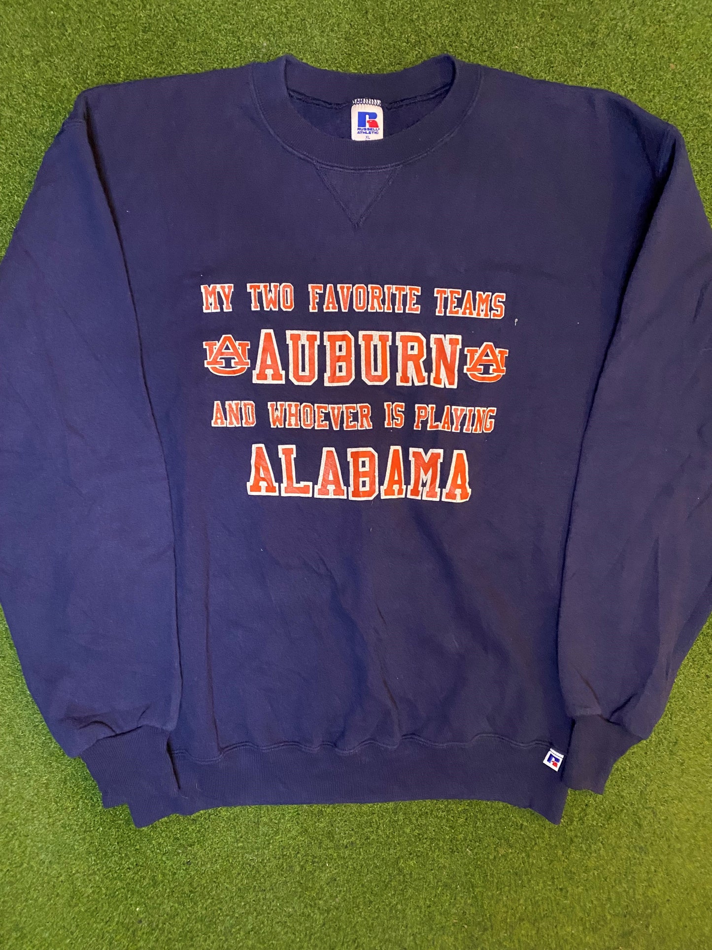 90s Auburn Tigers - Vintage College Sweatshirt (XL) - Gametime Vintage