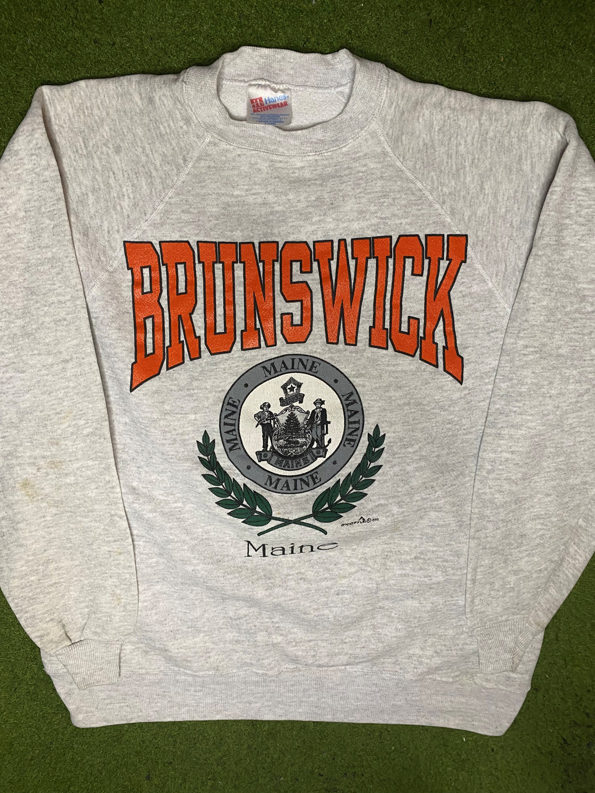 80s Brunswick, Maine - Vintage Destination Sweatshirt (XL) - Gametime Vintage