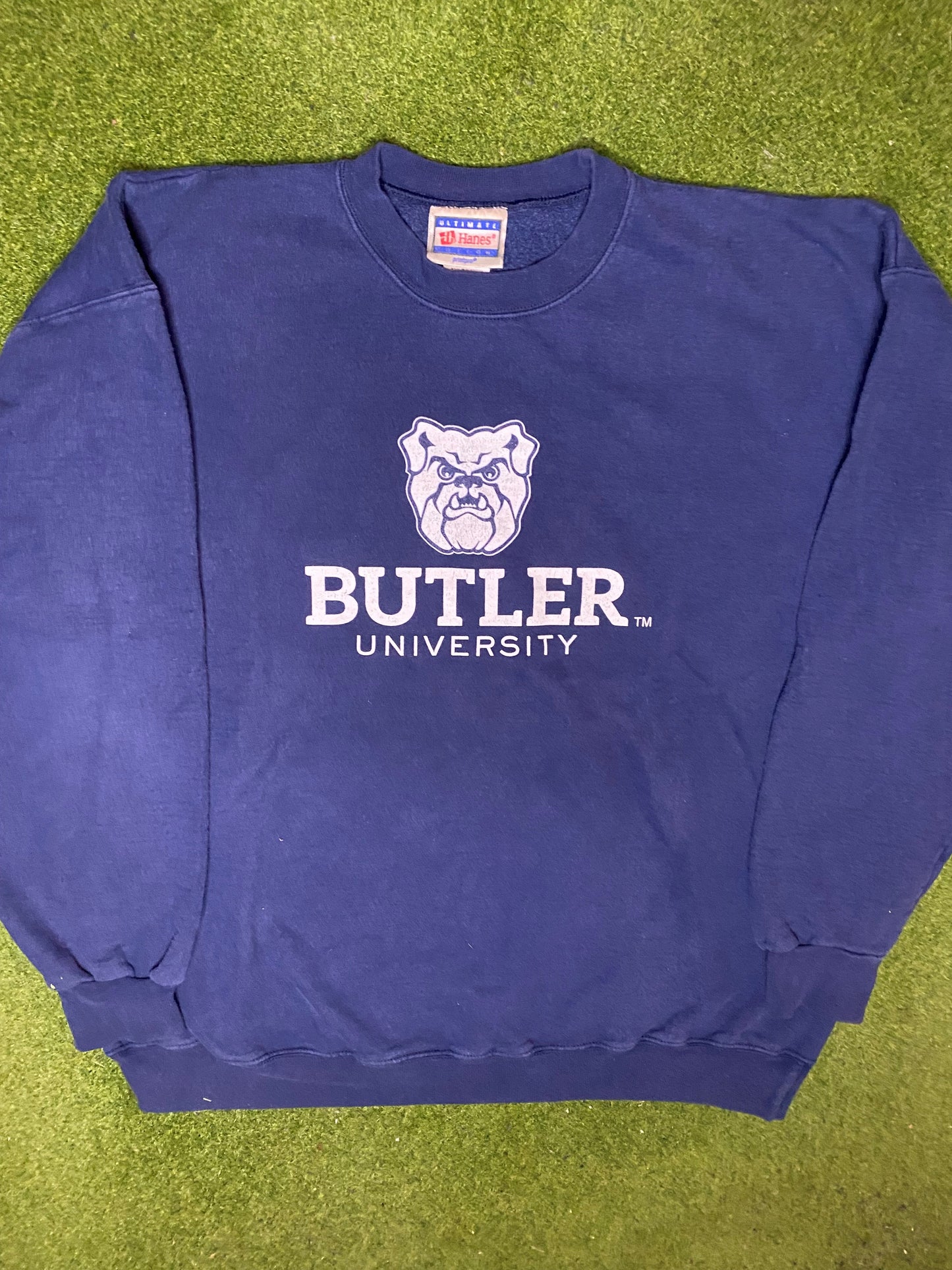 90s Butler Bulldogs - Vintage College Sweatshirt (Large) - Gametime Vintage