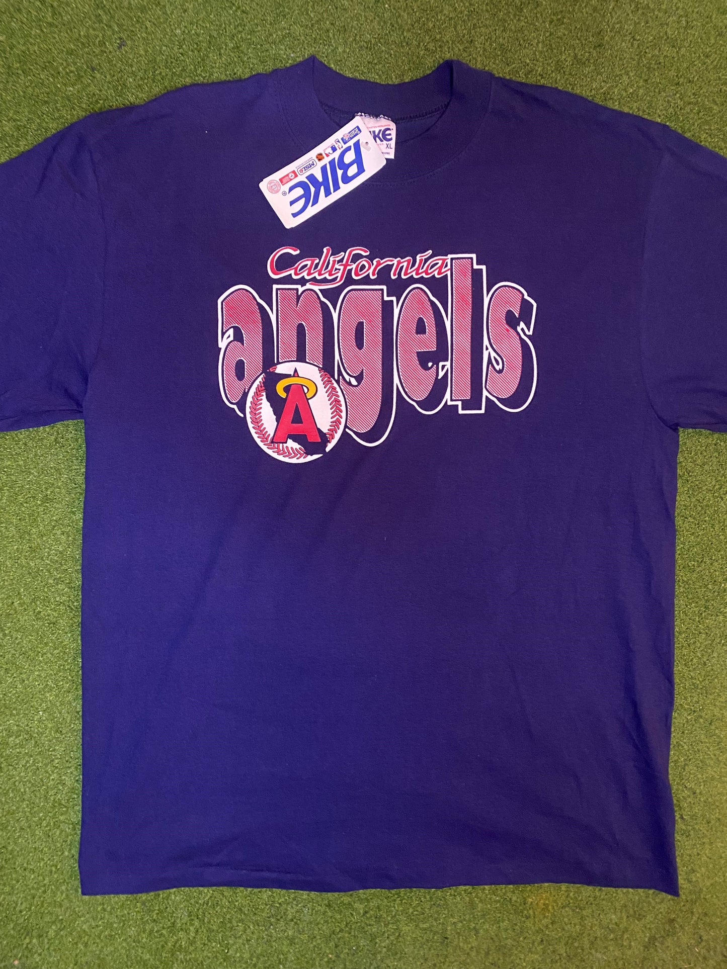 90s California Angels - NWT - Vintage MLB T-Shirt (XL) - Gametime Vintage