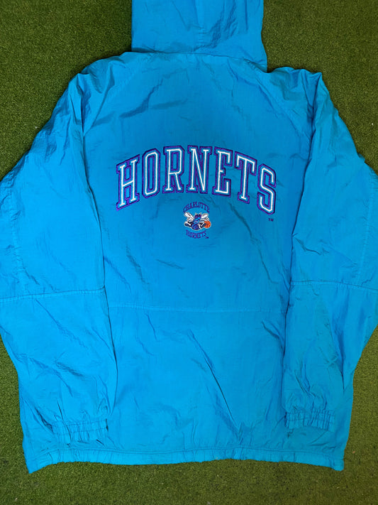 90s Charlotte Hornets - Vintage Windbreaker NBA Jacket (XL) - Gametime Vintage