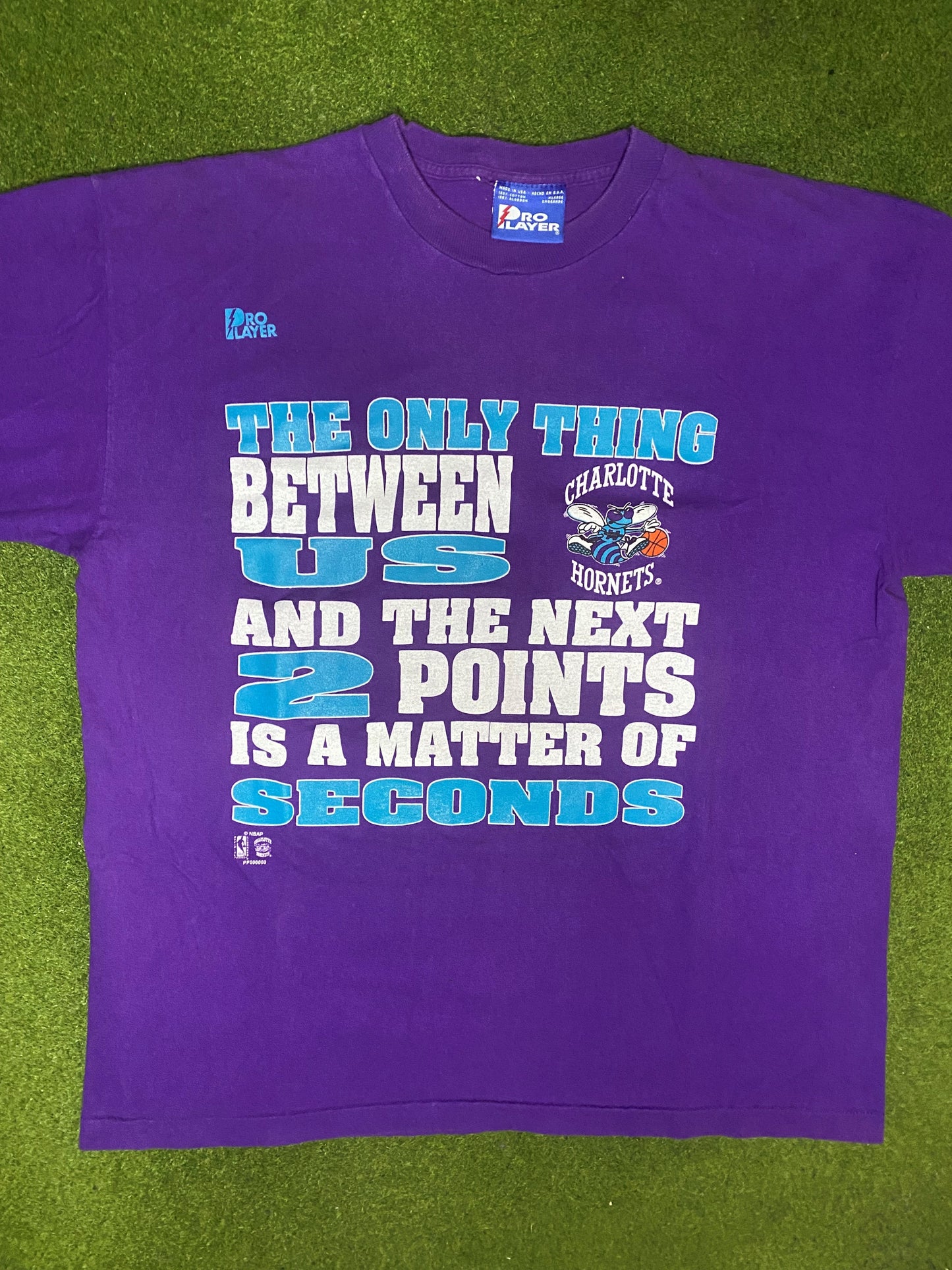 90s Charlotte Hornets - Vintage NBA T-Shirt (XL) - Gametime Vintage