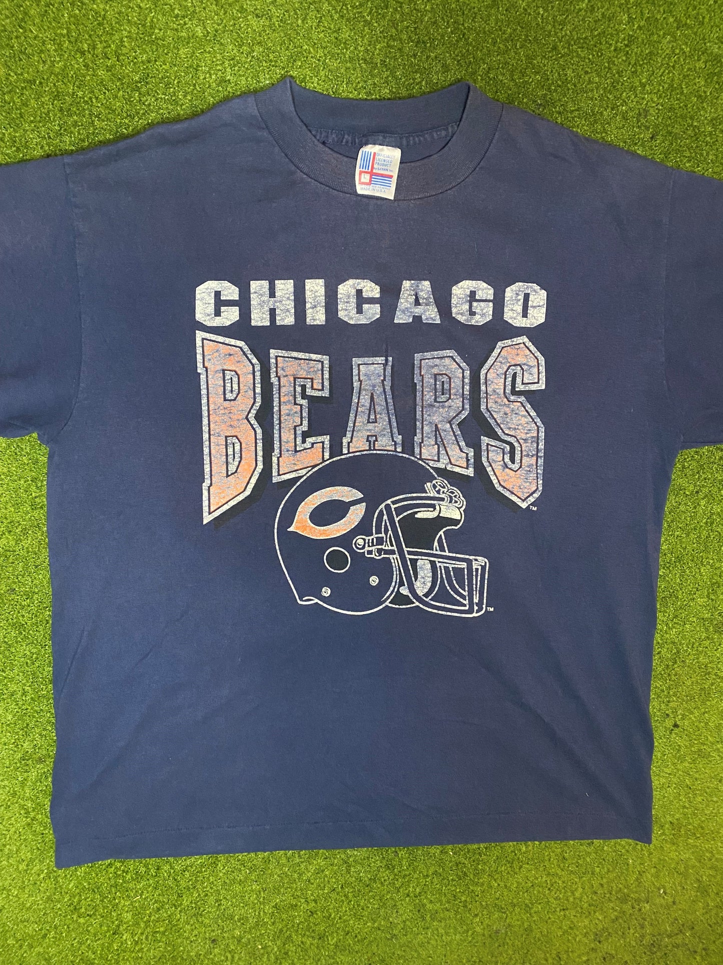 90s Chicago Bears - Vintage NFL T-Shirt (Large) - Gametime Vintage