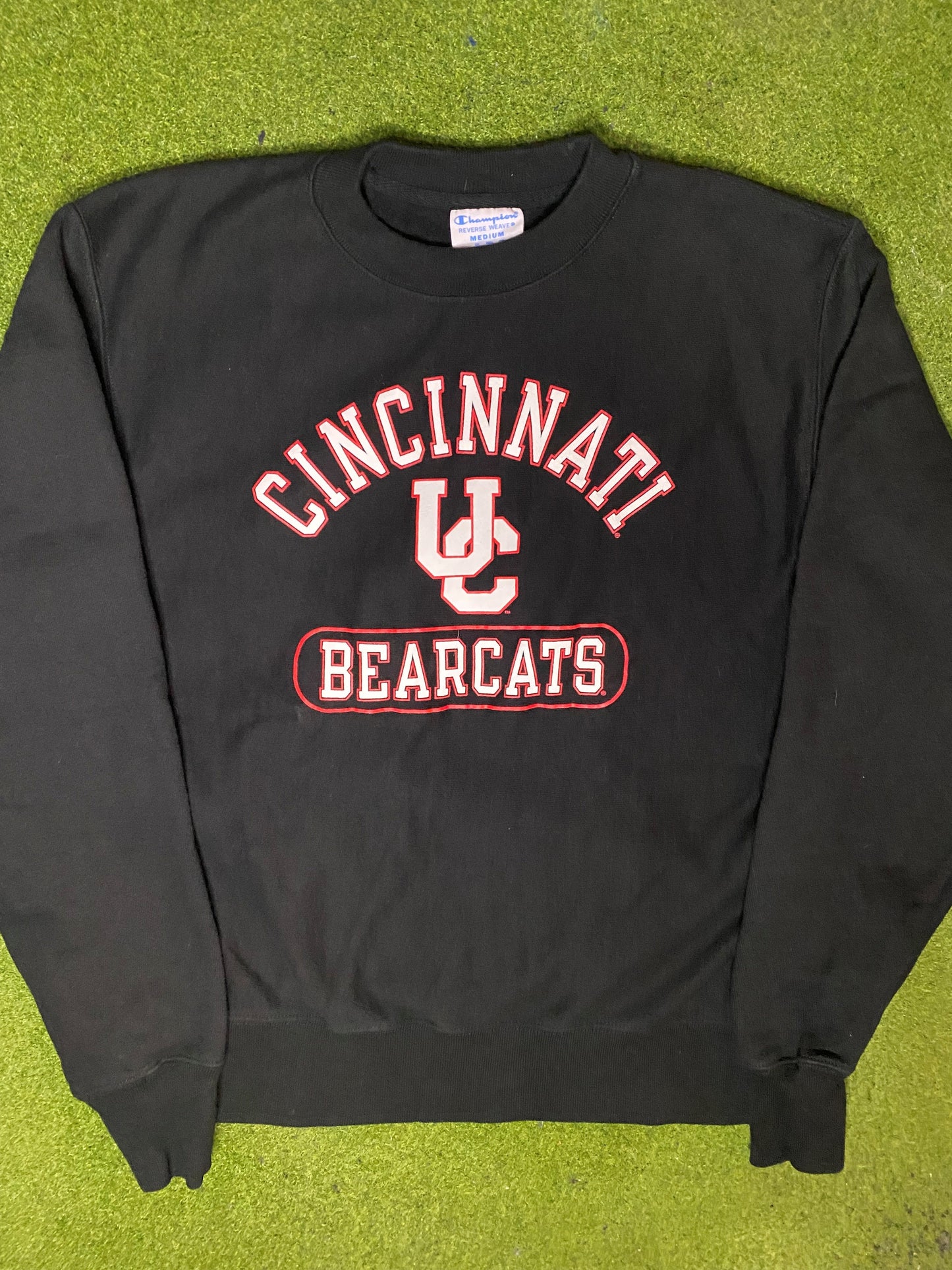 90s Cincinnati Bearcats - Reverse Weave - Vintage College Sweatshirt (Medium)