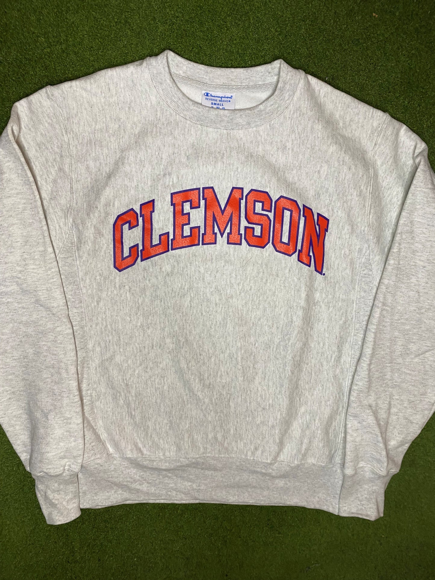 90s Clemson Tigers - Reverse Weave - Vintage College Sweatshirt (Small) - Gametime Vintage