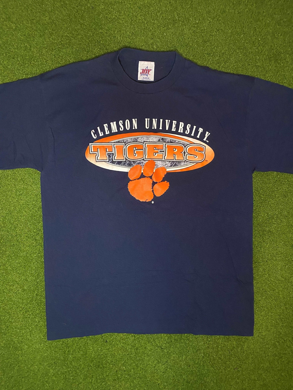 90s Clemson Tigers - Vintage College Tee Shirt (XL) - Gametime Vintage