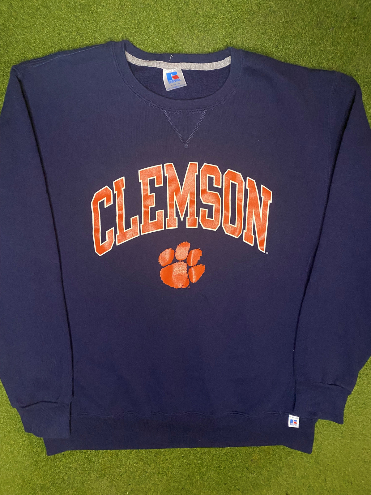 90s Clemson Tigers - Vintage College Sweatshirt (Large) - Gametime Vintage