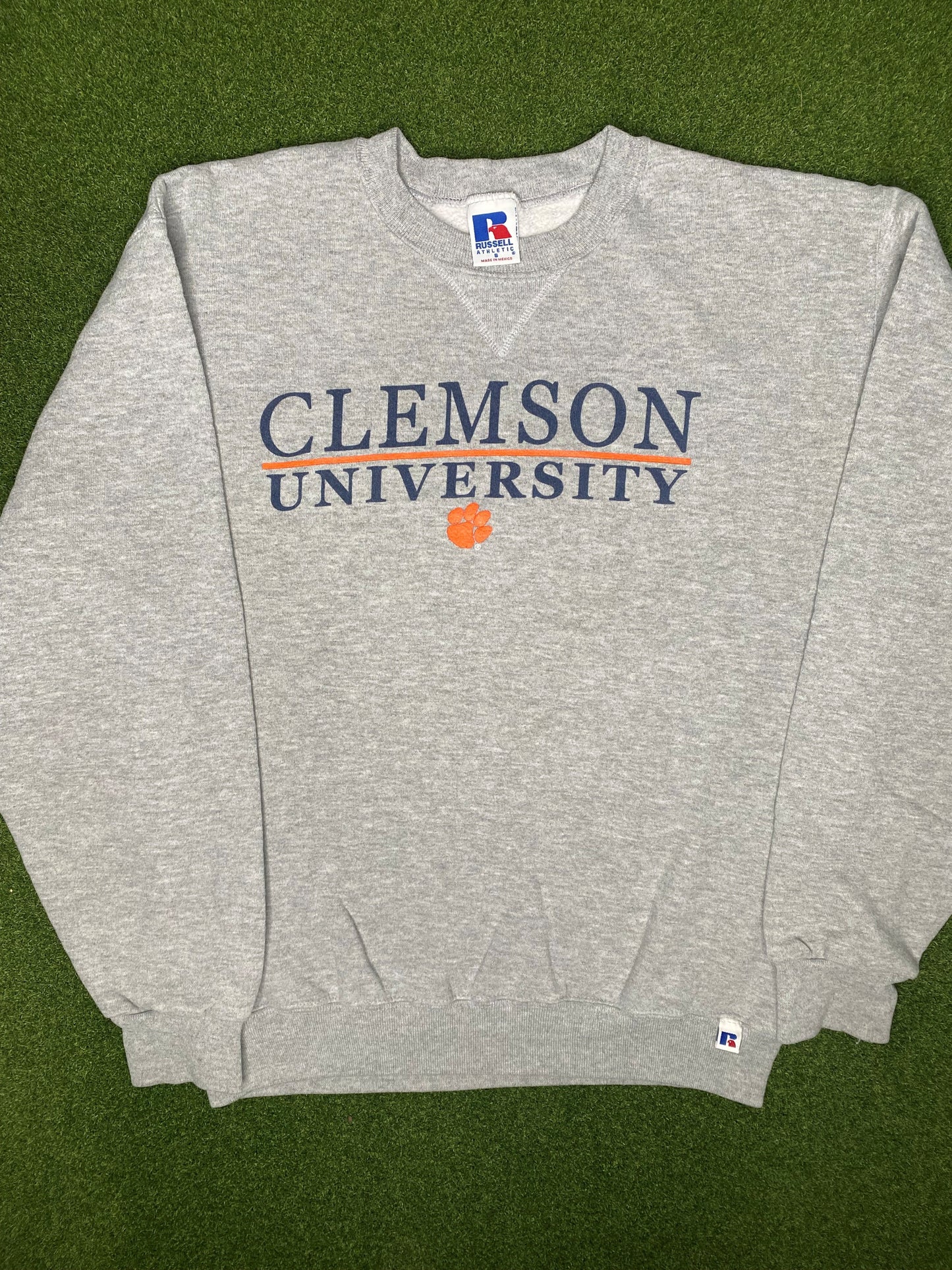 Sudadera vintage de cuello redondo de los Clemson Tigers de los 90 (pequeña)