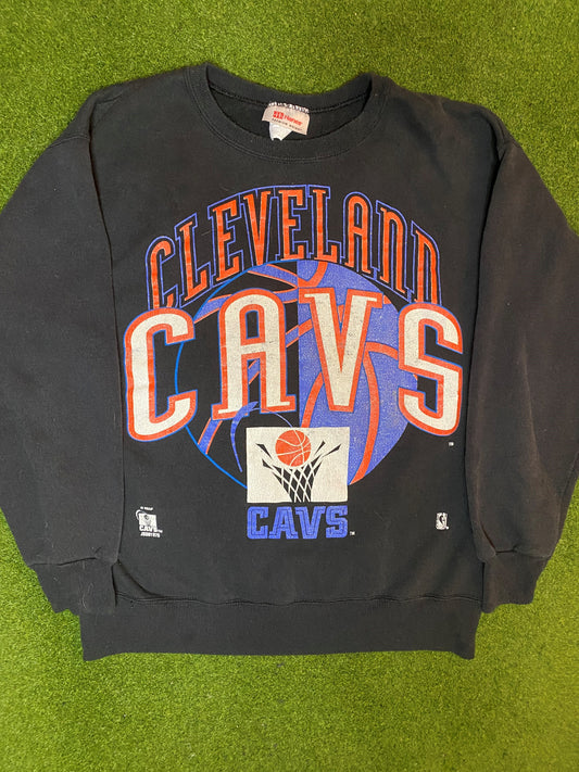 90s Cleveland Cavaliers - Vintage NBA Crewneck Sweatshirt (Medium)