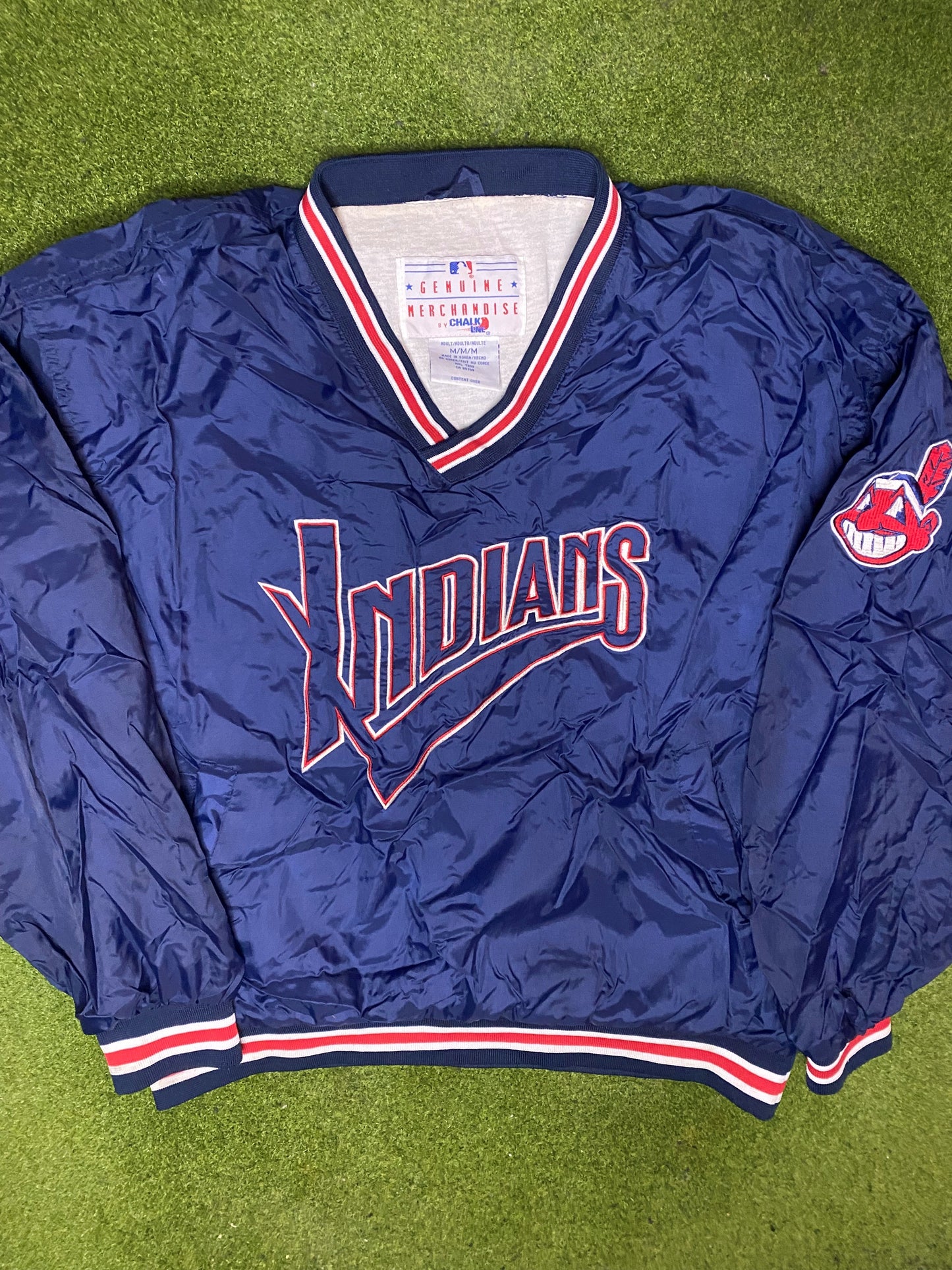 90s Cleveland Indians - Vintage MLB Pullover (Medium) - Gametime Vintage