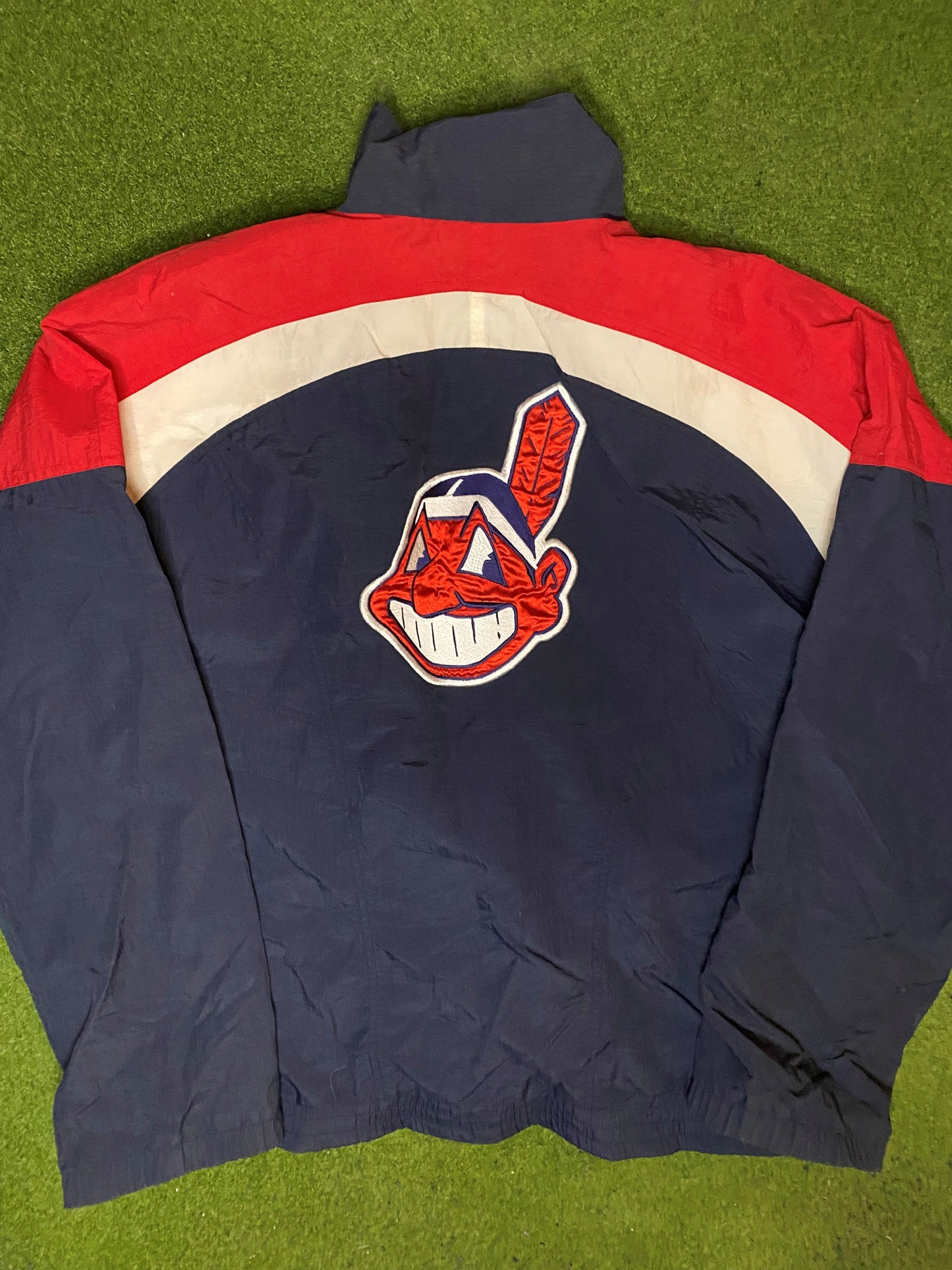 90s Cleveland Indians - Vintage MLB Jacket (XL) - Gametime Vintage