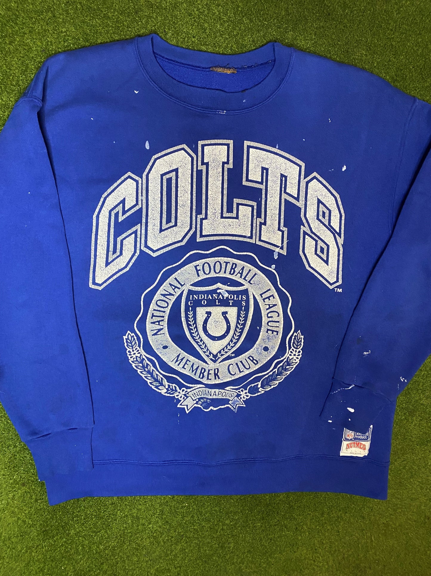 90s Indianapolis Colts - Vintage NFL Sweatshirt (XL) - Gametime Vintage