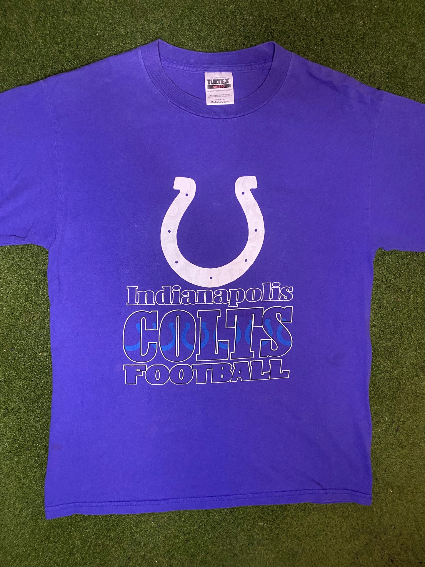 90s Indianapolis Colts - Vintage NFL T-Shirt (Medium) - Gametime Vintage