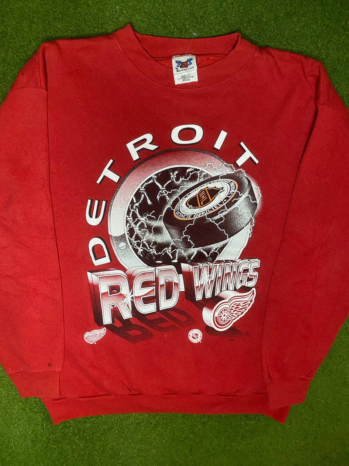 90s Detroit Red Wings - Vintage NHL Sweatshirt (XL) - Gametime Vintage