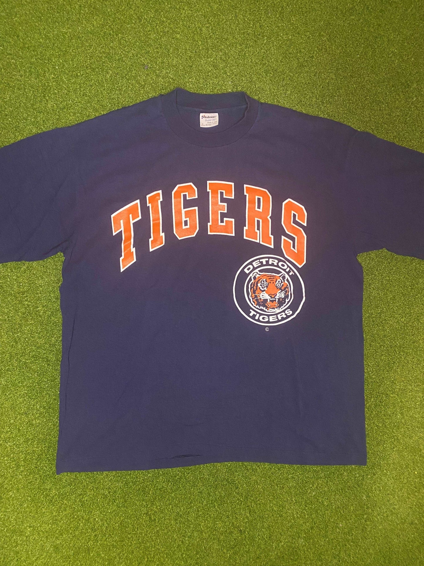 90s Detroit Tigers - Vintage MLB Tee Shirt (XL) - Gametime Vintage