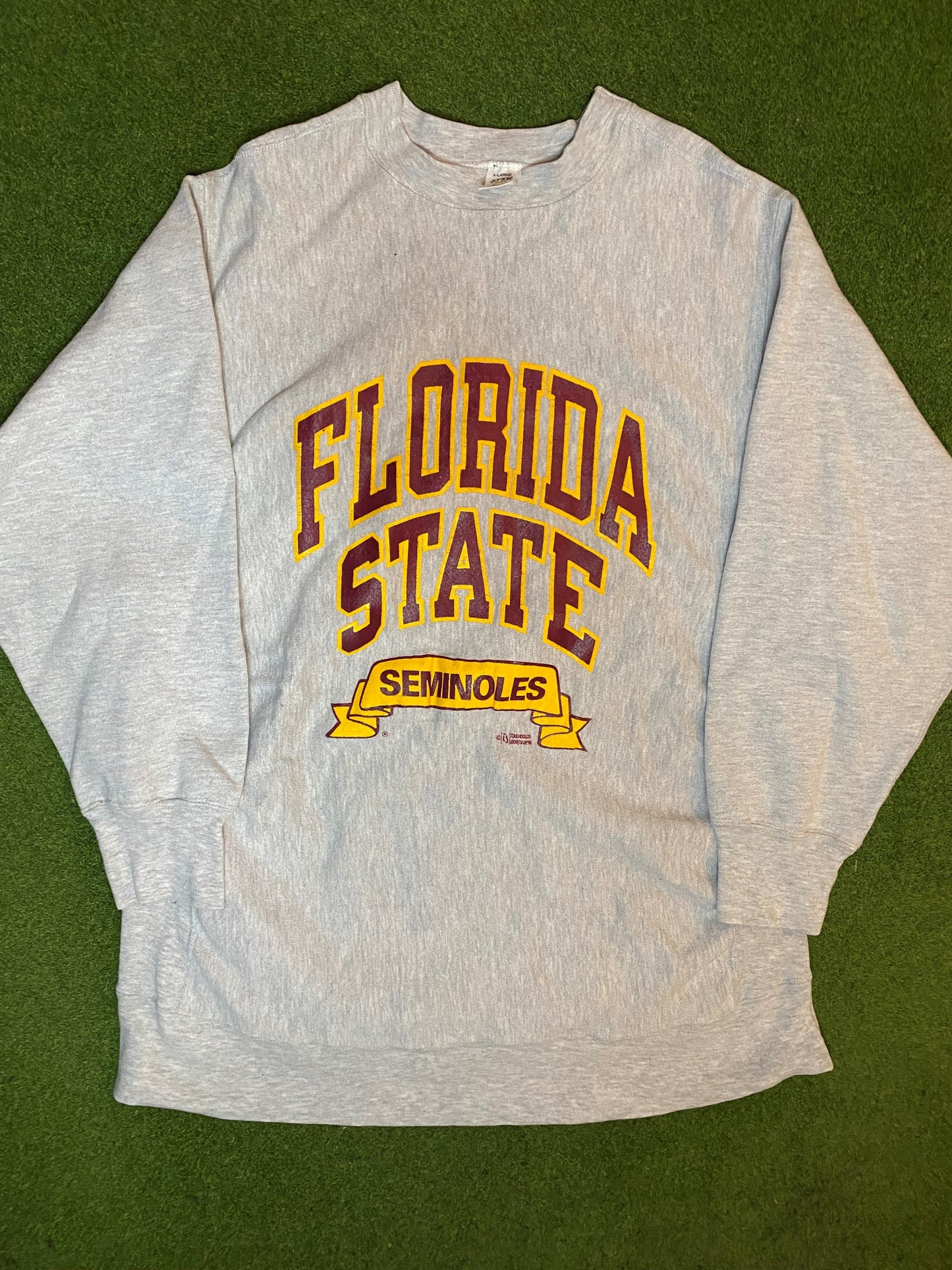 90s Florida State Seminoles - Vintage College Sweatshirt (XL) - Gametime Vintage