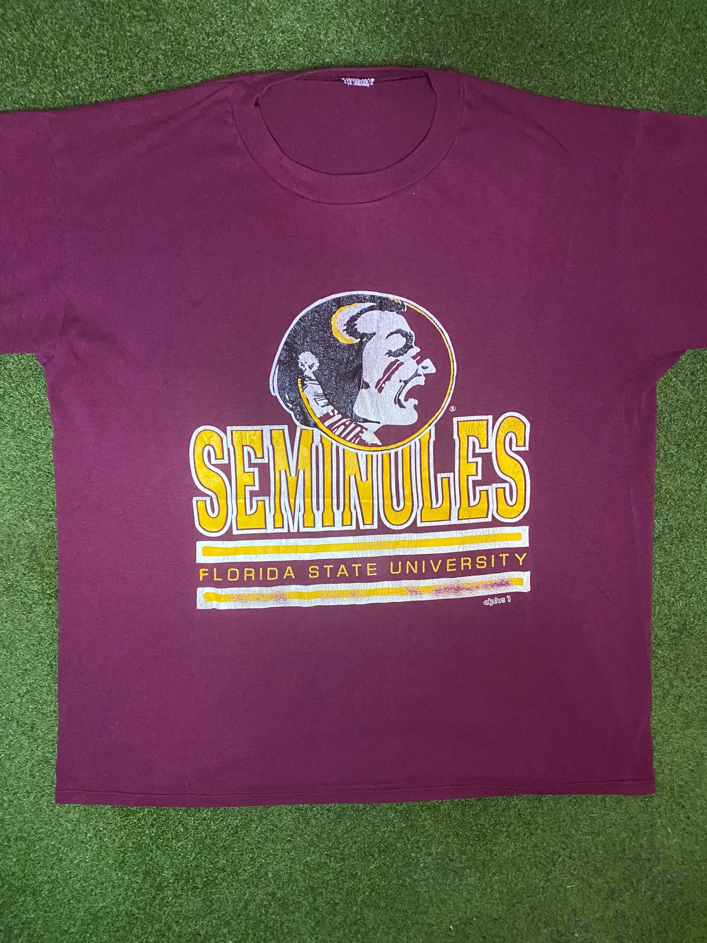 90s Florida State Seminoles - Vintage College T-Shirt (Large) - Gametime Vintage