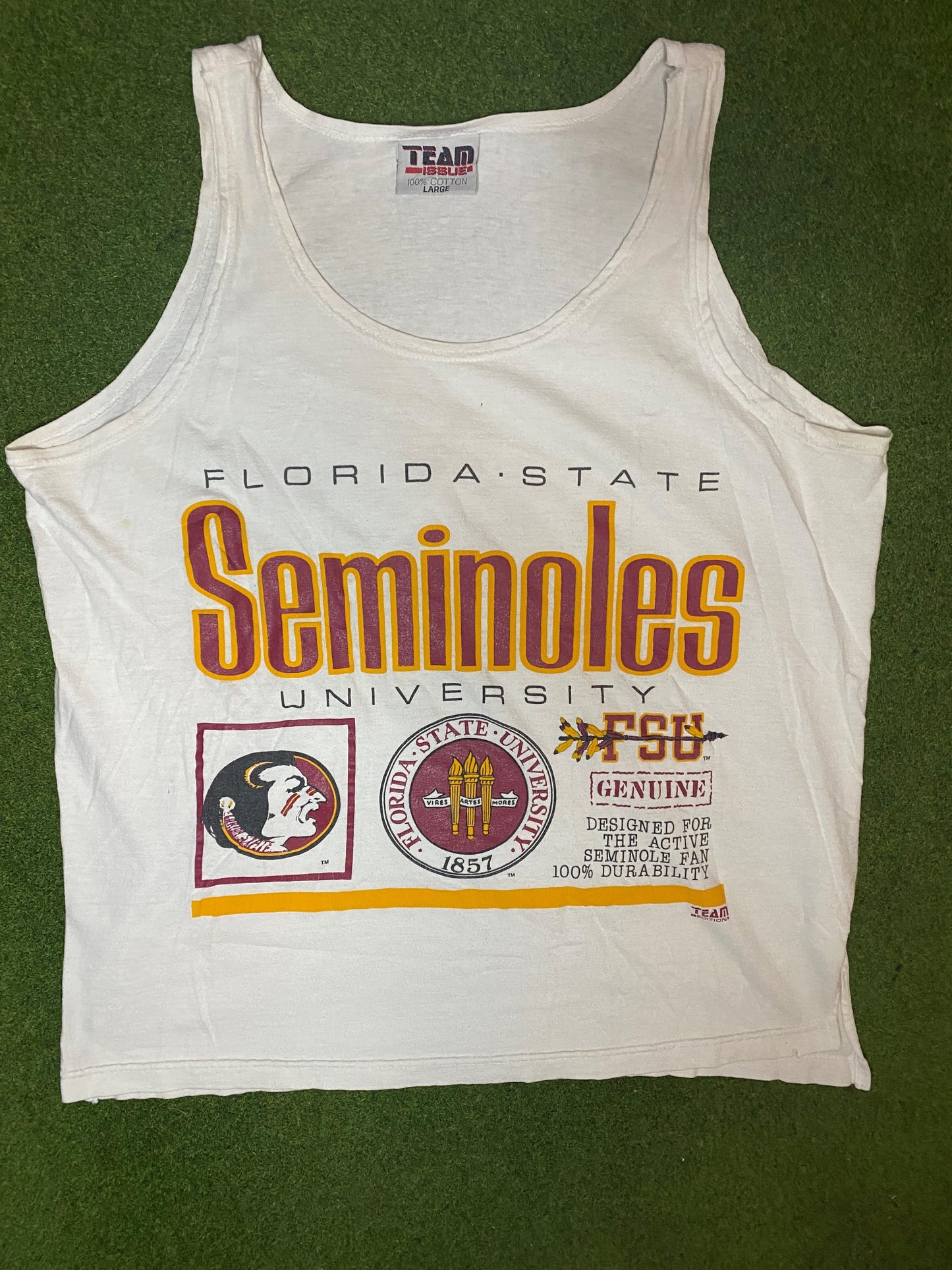 90s FSU Seminoles - Vintage University Tank (Large) - Gametime Vintage