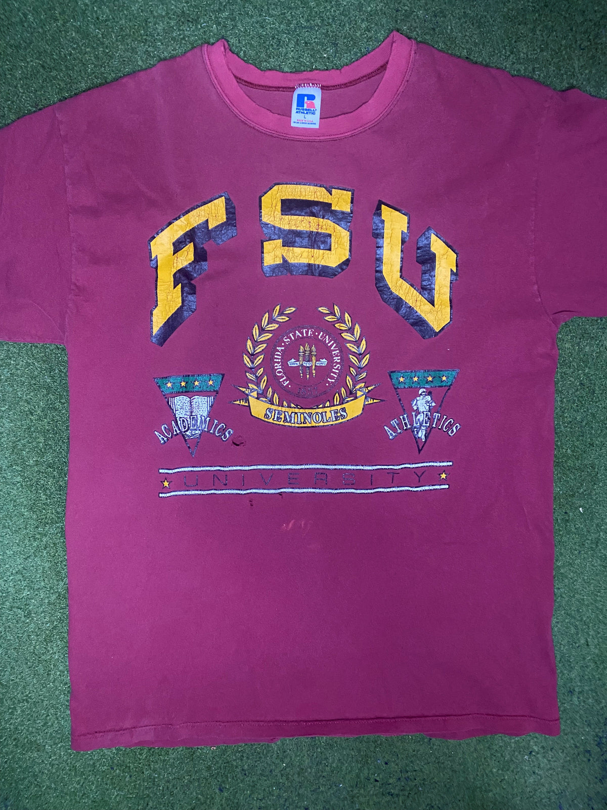90s FSU Seminoles - Vintage College T Shirt (Large) - Gametime Vintage
