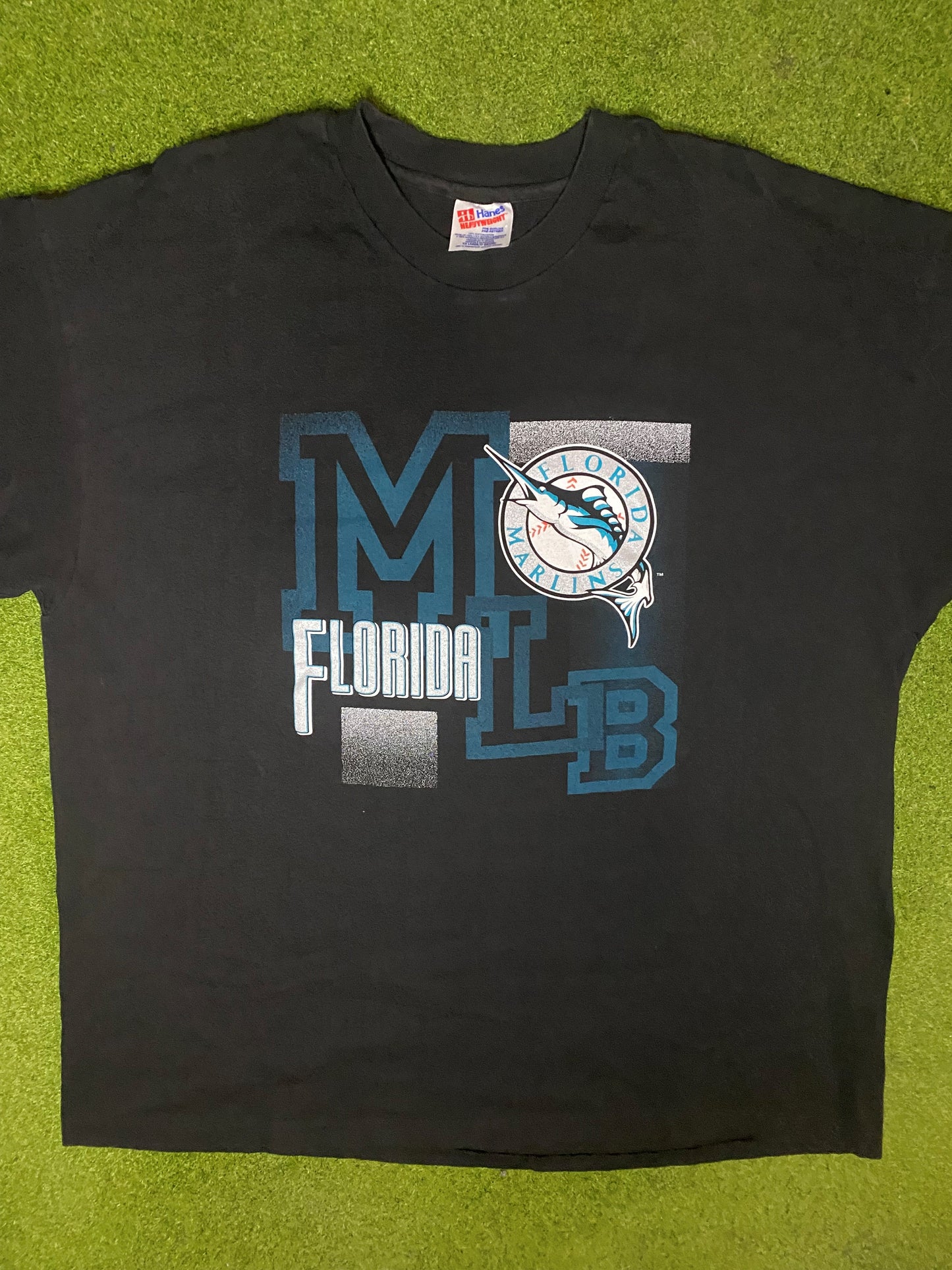 90s Florida Marlins - Vintage MLB T-Shirt (2XL) - Gametime Vintage