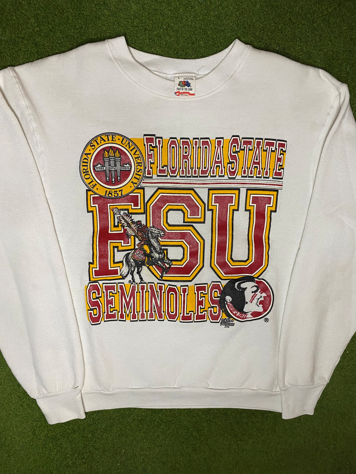 90s Florida State Seminoles - Vintage College Sweatshirt (Large) - Gametime Vintage
