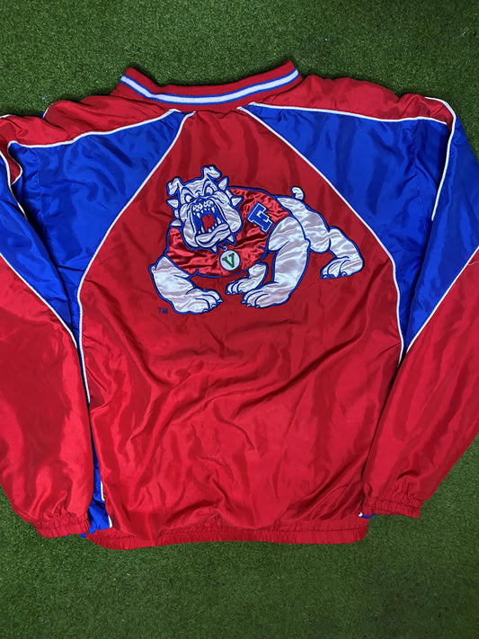 90s Fresno State Bulldogs - Vintage College Pullover (Large) - Gametime Vintage