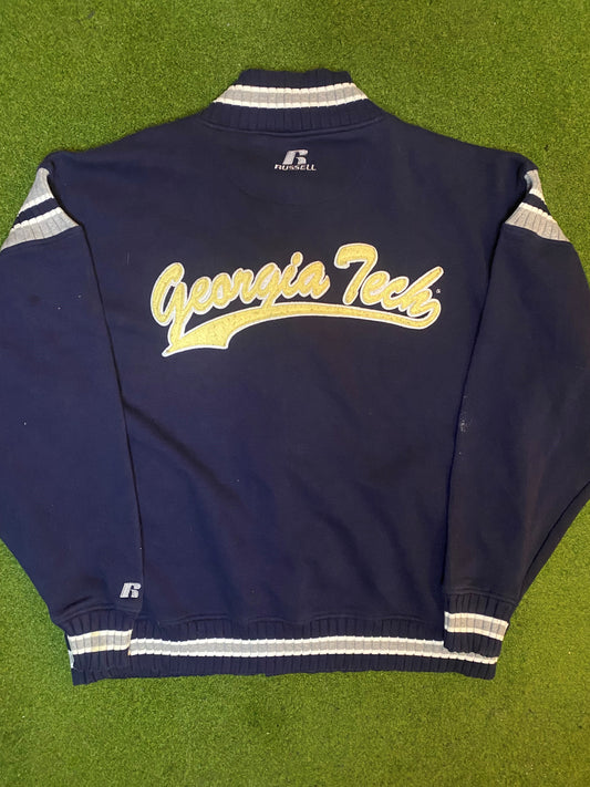90s Georgia Tech Yellow Jackets - Team Issued - Vintage University Jacket (Large) - Gametime Vintage