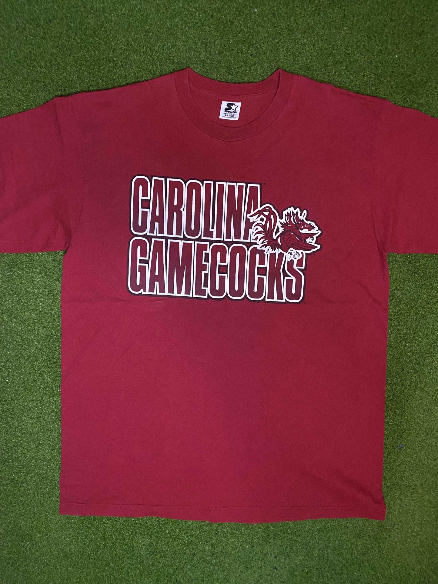 90s South Carolina Gamecocks - Vintage College Tee Shirt (Large) - Gametime Vintage