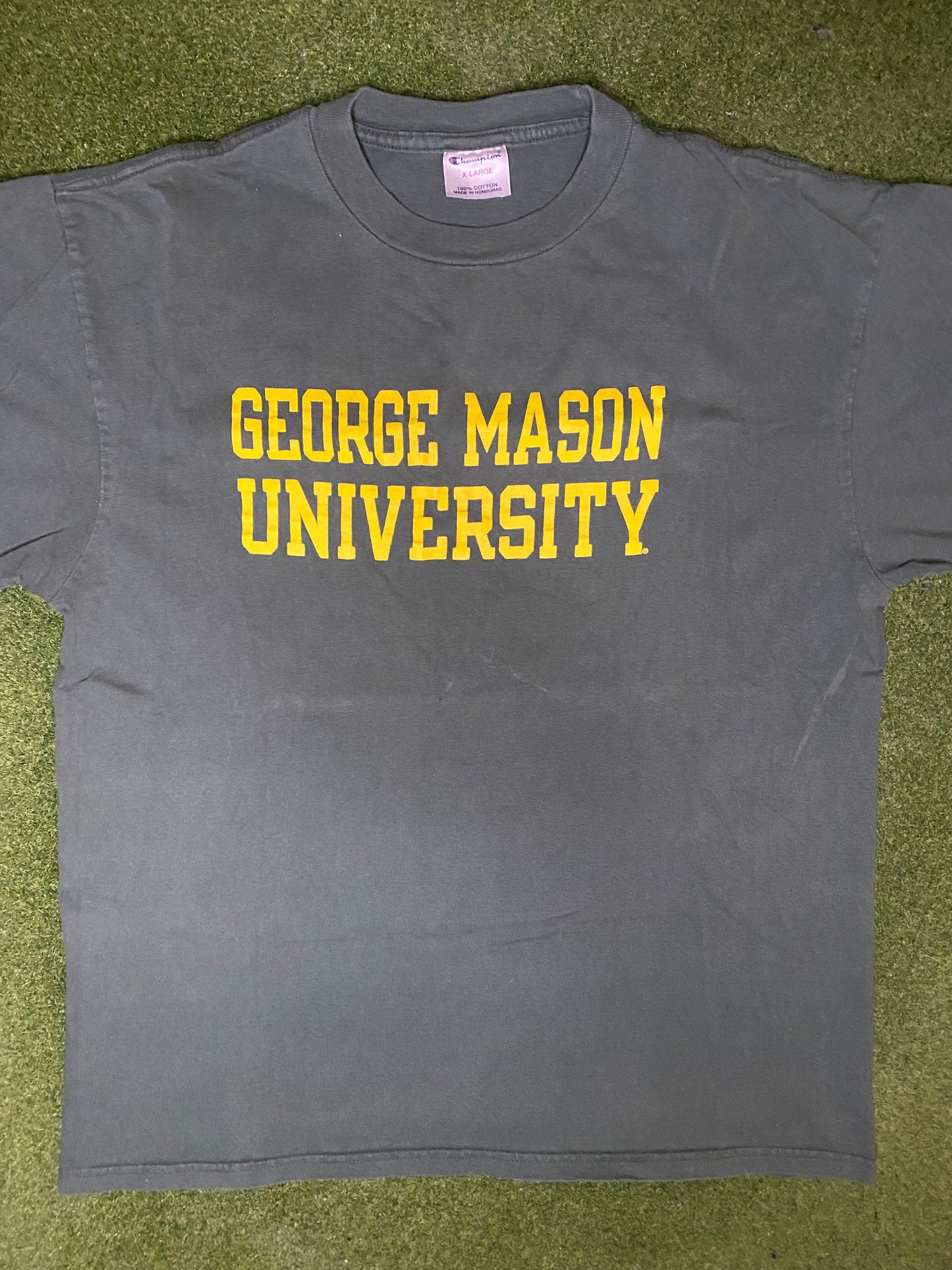 90s George Mason Patriots - Vintage University T Shirt (XL) - Gametime Vintage