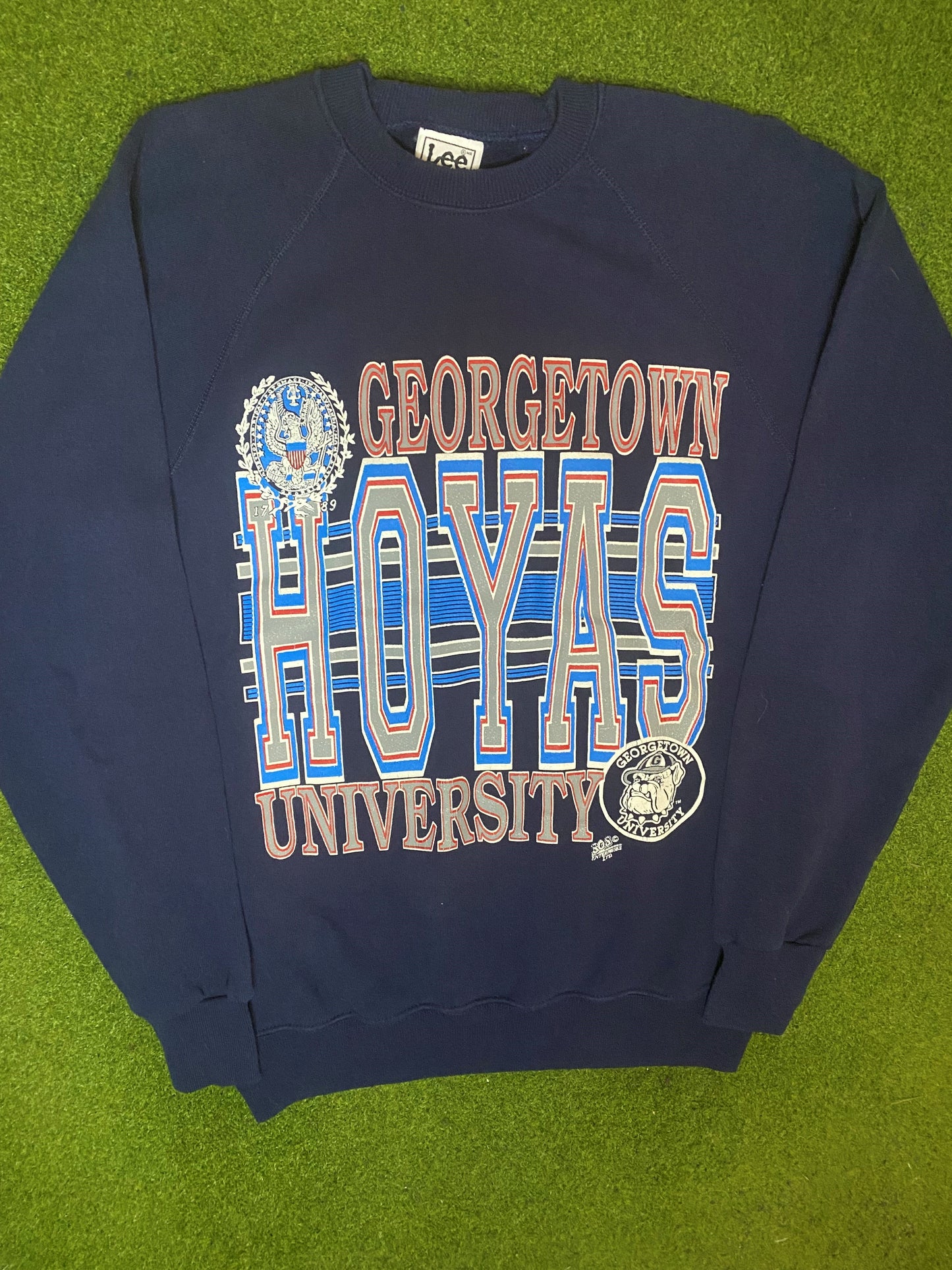90s Georgetown Hoyas - Vintage University Sweatshirt (Large) - Gametime Vintage