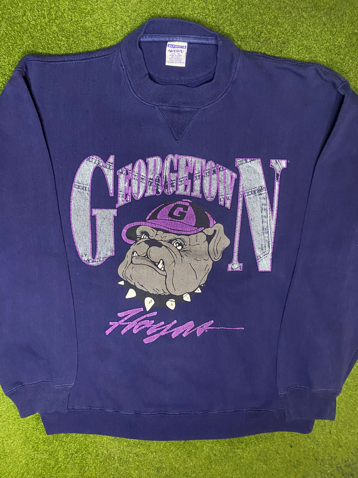 90s Georgetown Hoyas - Vintage College Sweatshirt (XL) - Gametime Vintage