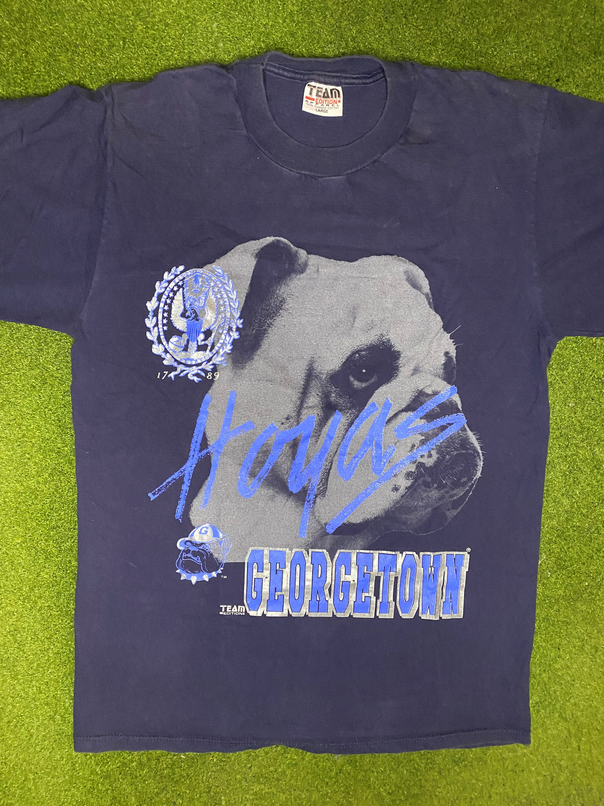 90s Georgetown Hoyas - Vintage College T-Shirt (Large) - Gametime Vintage