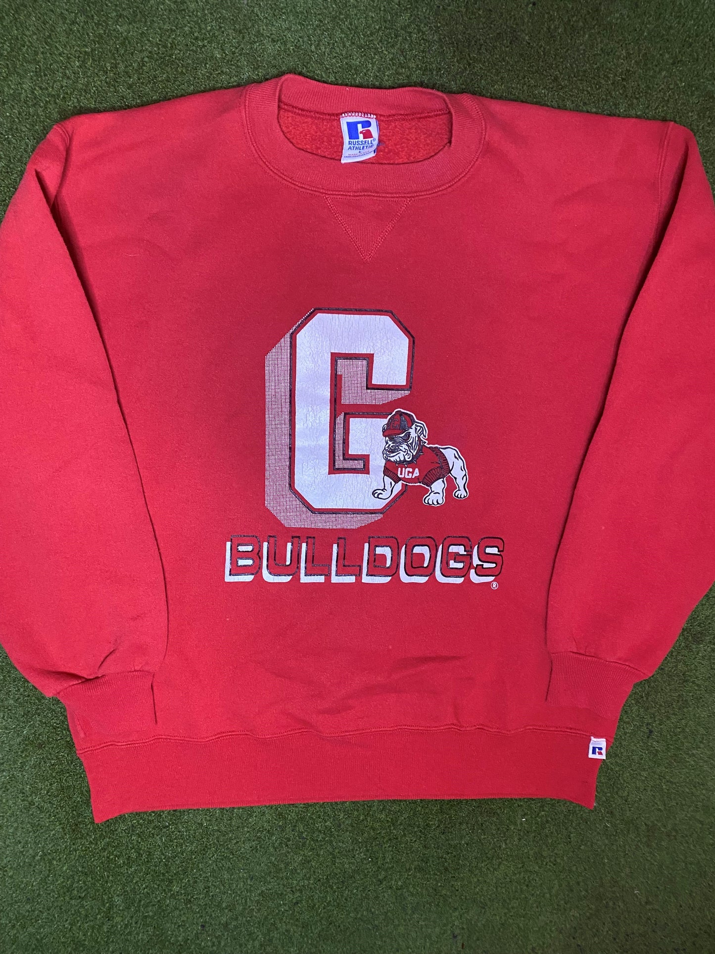90s Georgia Bulldogs - Vintage College Football Sweatshirt (Large) - Gametime Vintage