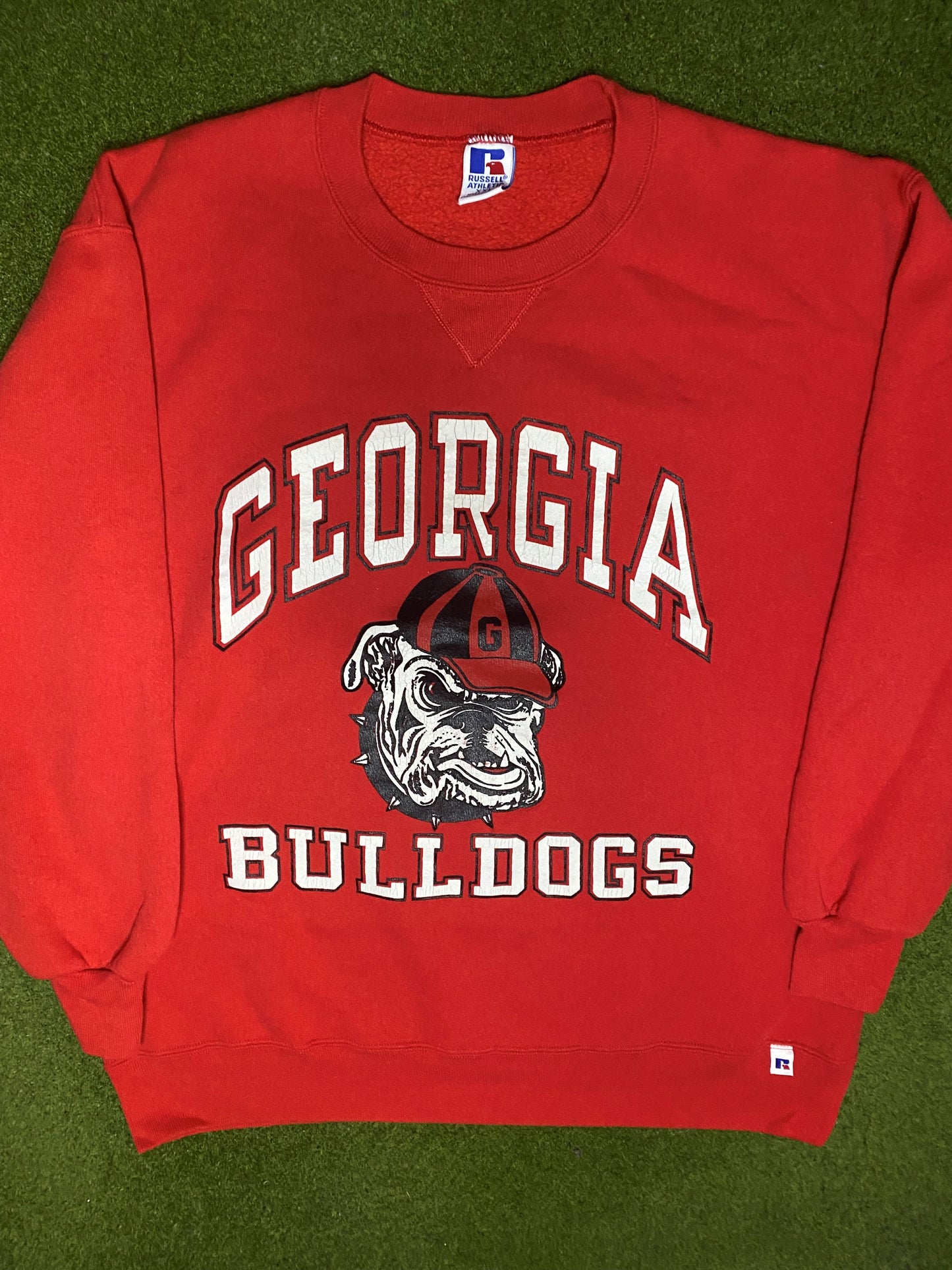 90s Georgia Bulldogs - Vintage College Sweatshirt (2XL) - Gametime Vintage