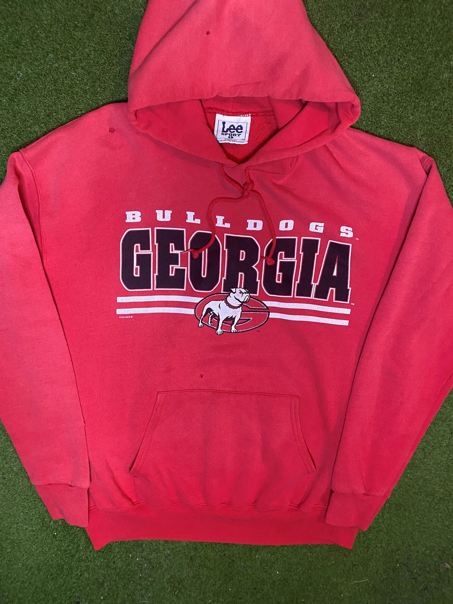 90s Georgia Bulldogs - Vintage College Hoodie (Large) - Gametime Vintage