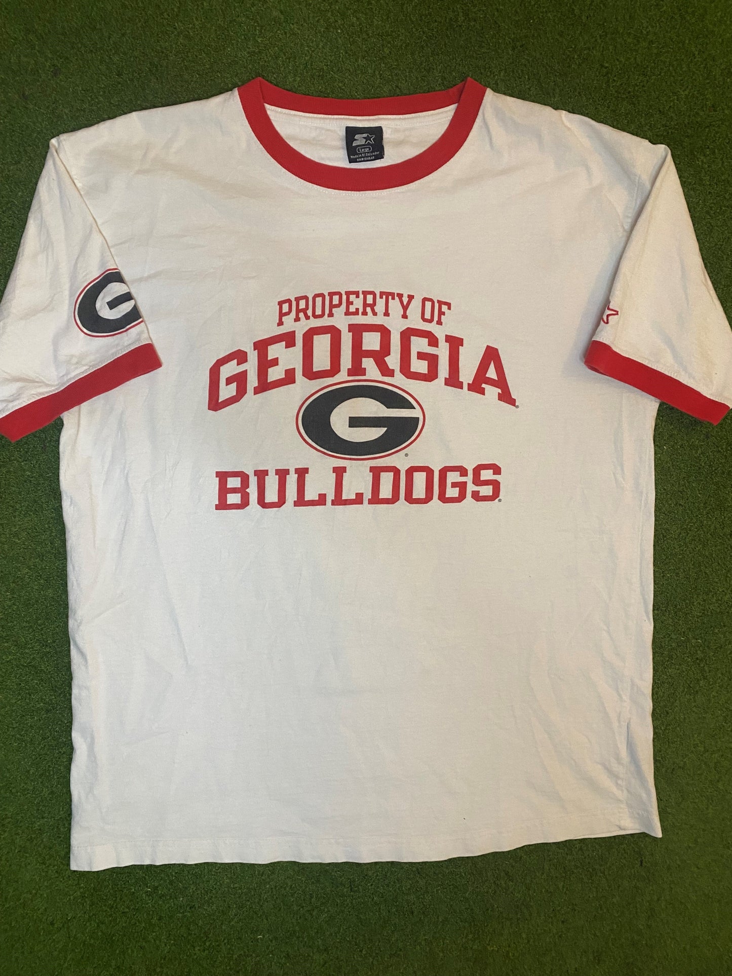90s Georgia Bulldogs - Vintage College T-Shirt (Large) - Gametime Vintage