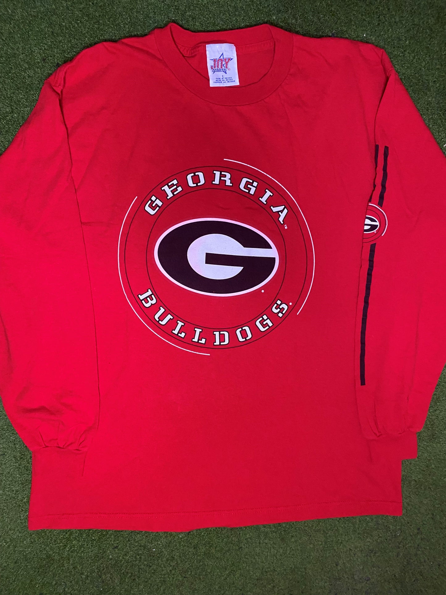 90s Georgia Bulldogs - Vintage College Long Sleeve (Large) - Gametime Vintage