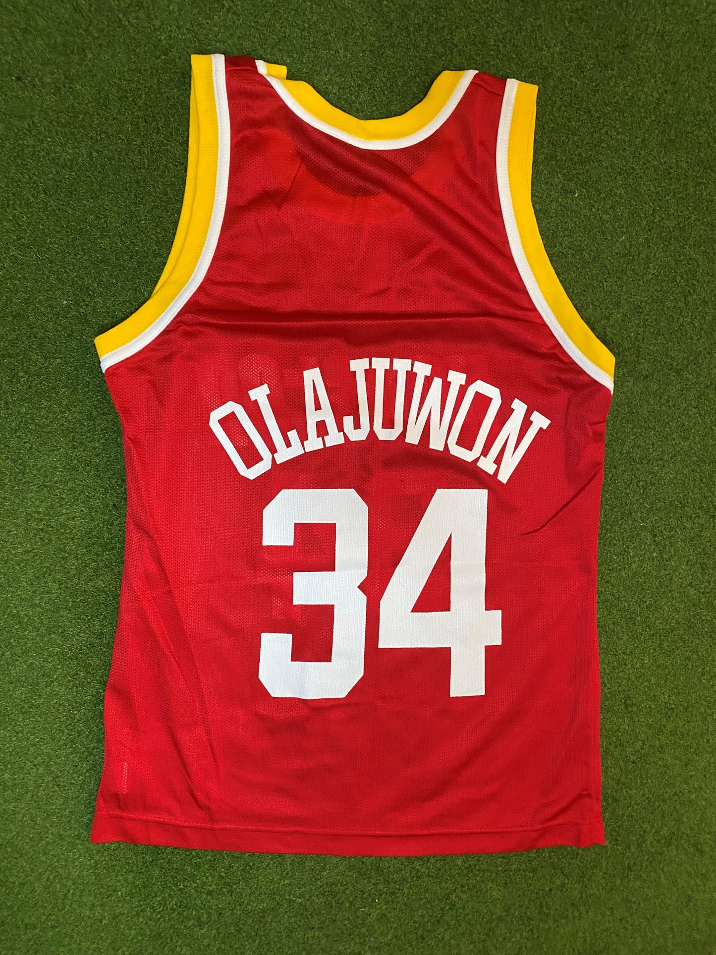 1990-2001 Houston Rockets - Hakeem Olajuwon #33 - Vintage NBA Jersey (36) - Gametime Vintage
