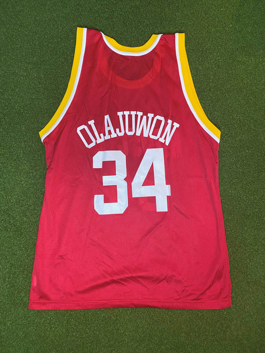 1990-2001 Houston Rockets - Hakeem Olajuwon #33 - Vintage NBA Jersey (44) - Gametime Vintage