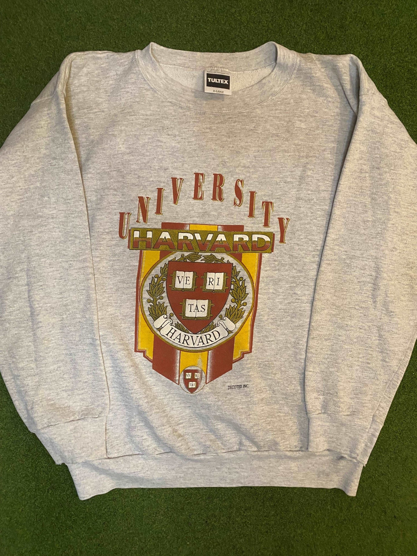 90s Harvard Crimson - Vintage Ivy League Sweatshirt (XL) - Gametime Vintage