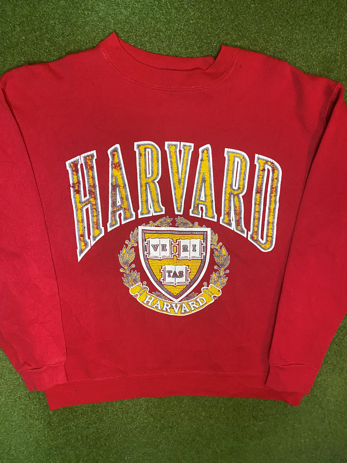 90s Harvard Crimson - Vintage Ivy League Sweatshirt (Medium) - Gametime Vintage