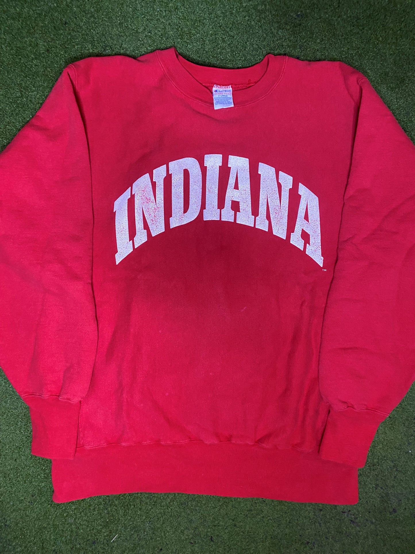 90s Indiana Hoosiers - Heavyweight - Vintage College Sweatshirt (XL) - Gametime Vintage