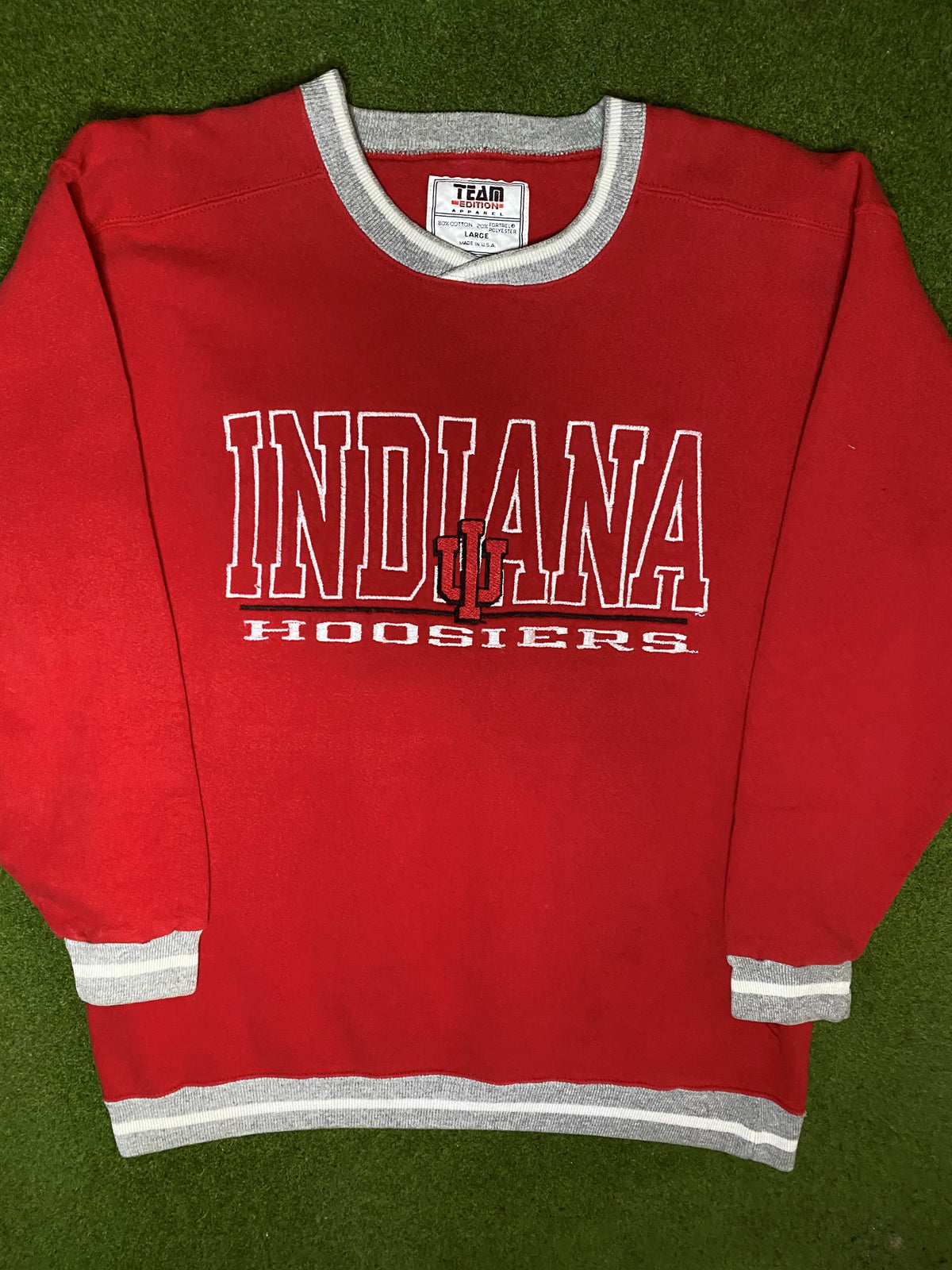 90s Indiana Hoosiers - Vintage College Sweatshirt (Large) - Gametime Vintage