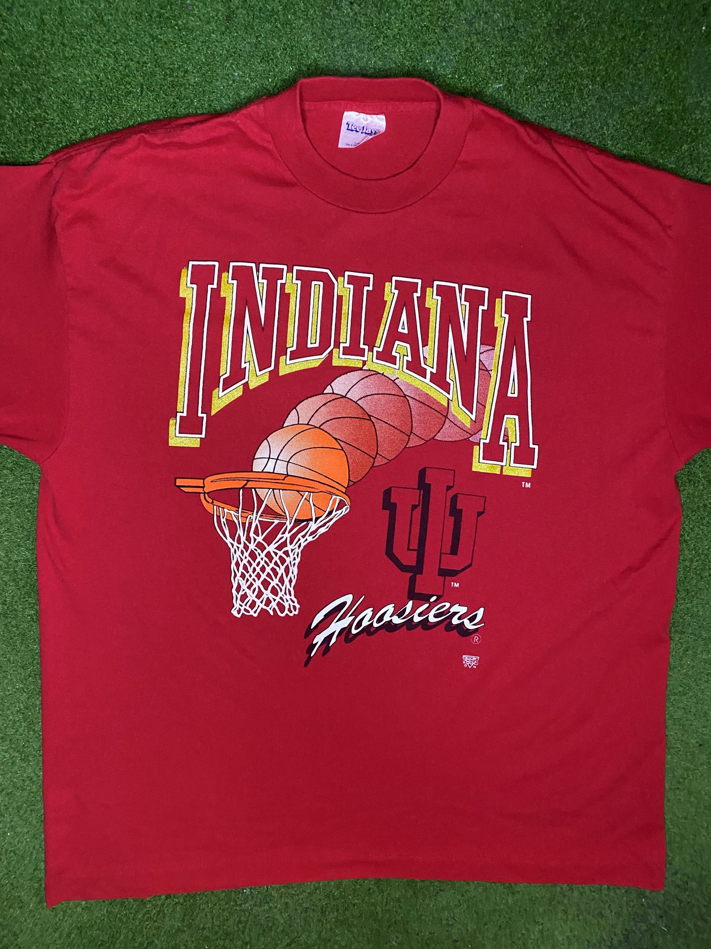 90s Indiana Hoosiers - Vintage College T-Shirt (2XL) - Gametime Vintage